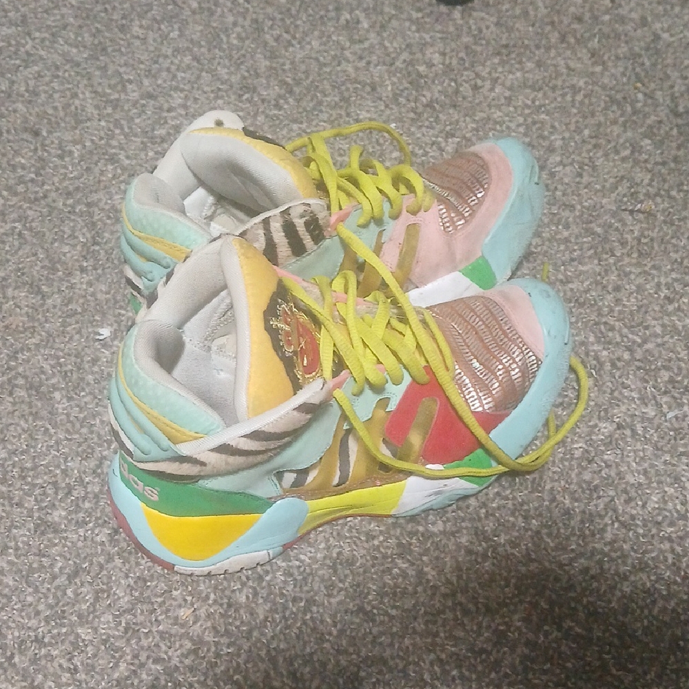 Jeremy Scott x Adidas Multicolor High-Top Sneakers - Picture 2 of 6